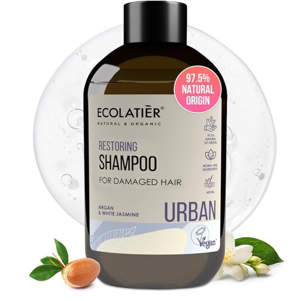 ECOLATIÈR Urban Restoring Shampoo for Damaged Hair - Black